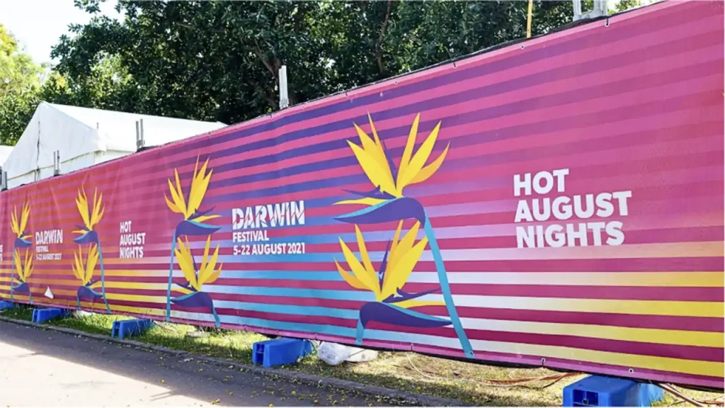 Premium Banner Mesh Crowd Control Barrier Darwin Festival